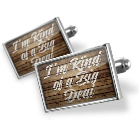Cufflinks Painted Wood I'm Kind of a Big Deal - NEONBLOND