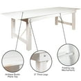 thumbnail image 4 of Flash Furniture HERCULES Series 9' x 40" Rectangular Antique Rustic White Solid Pine Folding Farm Table, 4 of 17
