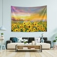 thumbnail image 4 of GZHJMY Golden Sunflower Tapestry Aesthetic Tapestry for Bedroom Colorful Wall Hanging AestheticFor Room Decor 90" x 60" Inches Gift Decor, 4 of 6
