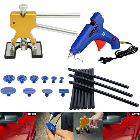 Pro Paintless Dent Remover Removal Tools Kits Car Auto Body Hail Damage and Door Dings Repair Devices Set Dent Lifter with Hot Melt Glue (Best Door Ding Removal Kit)