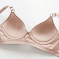 thumbnail image 5 of Womens Bras No Underwire Full-Coverage Bra Feature V-Neck Push-up Bra Style W-6 Beige XL, 5 of 8