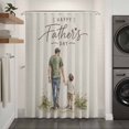 thumbnail image 2 of Father's Day Shower Curtain - Water Repellent Fabric Shower Curtains Washable, Farmhouse Botanical Country Plants Beige Decorative Polyester Cloth Bathroom Curtains Modern Bath Decor 72"x72", 2 of 7