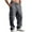Dark Gray, variant on qucoqpe Men's Wide Leg Cargo Pants Solid Color Multiple Pockets Elastic Drawstring Waist Casual Work Trousers