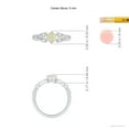 thumbnail image 4 of Angara Natural Opal Ring - Solitaire Round Opal Celtic Knot Ring in 925 Sterling Silver for Women (Size-5mm) | October Birthstone Jewelry (Ring Size = 8), 4 of 8