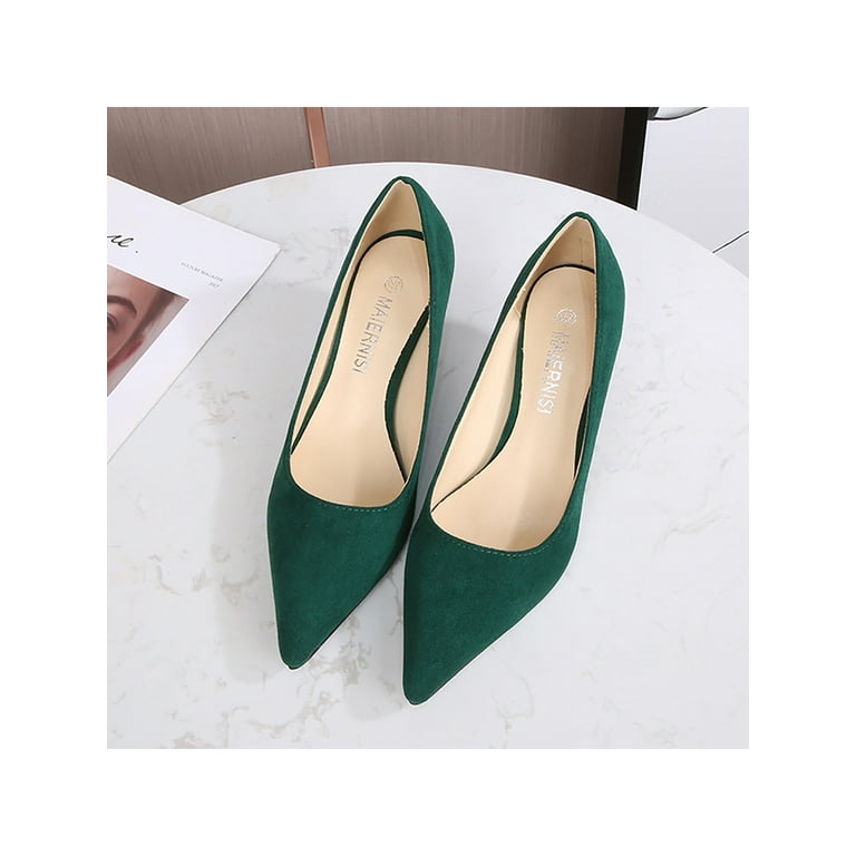 Olive green kitten heels outlet
