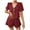 Wine, variant on ameIAEA Womens Two Piece Sets Summer Vacation Outfits Short Sleeve Tie Front Tops Shorts Matching Sets