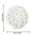 thumbnail image 2 of 19.69Inch Christmas Tree Skrit, White Faux Fur Tree Skirt, Silver Sequin Snowflakes Tree Skirts, Christmas Plush Tree Skirts, Christmas Tree Decorations, 2 of 8