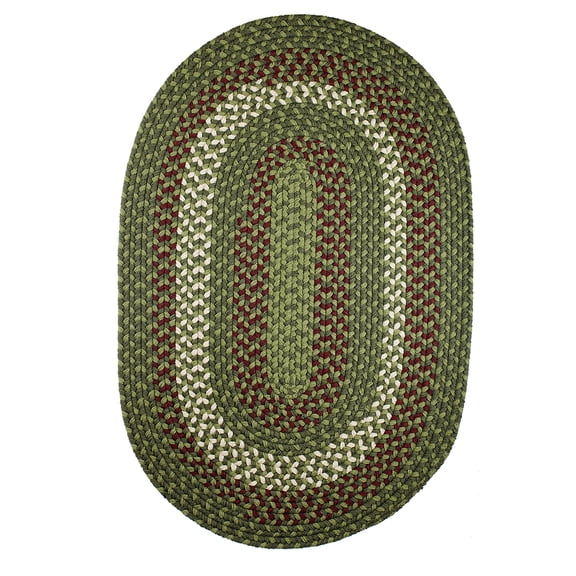Rhody Rug Manhattan MA24 Greenmarket 3 x 5 Oval - Braided Area Rug, Home Decor, Floor Mat or Bedroom Rug - Easy Care, Ideal for High Traffic Areas in Hallway and Living Room - Made in USA