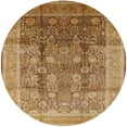 thumbnail image 1 of Ahgly Company Machine Washable Indoor Round Industrial Modern Mahogany Brown Area Rugs, 8' Round, 1 of 7