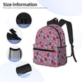 thumbnail image 5 of Daiia Strawberries School Backpack for Men Women, Unisex Large Waterproof Bookbag Schoolbag Casual Daypack for High School/College/Teens/Travel/Work Black, 5 of 8