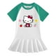 thumbnail image 3 of Nueva ropa para niños de Hello Kitty, vestido de media manga con bonitos dibujos para niñas, Falda plisada de estilo occidental dulce de algodón fino para bebés, 3 of 5