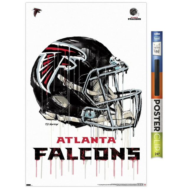 NFL Atlanta Falcons - Drip Helmet 20 Wall Poster, 22.375" x 34"