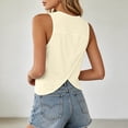 thumbnail image 4 of Summer Sleeveless Workout Tank Top Lightweight Breathable Yoga Running Vest Gym Fitness Activewear 1975 Crop Top Running T Shirt Women, 4 of 6