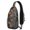 Gray Halloween Pumpkins, variant on Sling Backpack,Gray Halloween Ghosts Cats and Pumpkins Crossbody Bag with Water Bottle Holder,Waterproof Sling Bag for Men/Women with Chest Phone Holder for Hiking,Travel