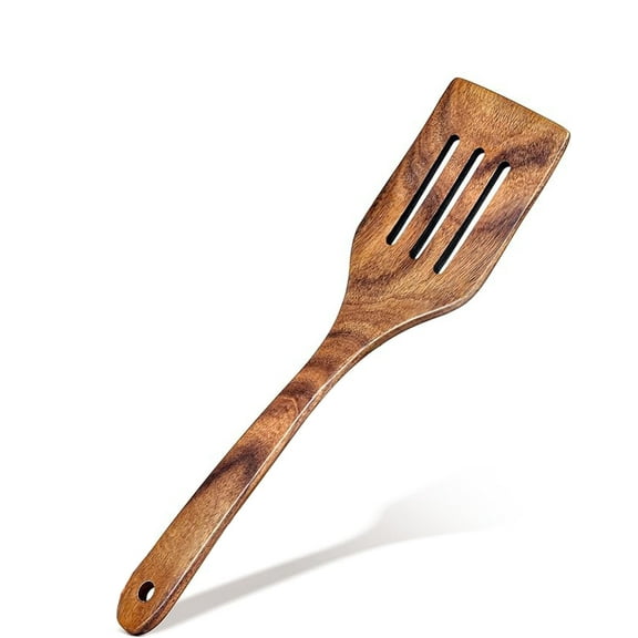 18 Inch Acacia Wooden Slotted Spatula
