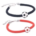 thumbnail image 4 of HEALEEP 2 Pcs Bracelet de Soccer Chic Bracelet de Soccer Réglable en Cuivre pour Hommes Femmes, 4 of 8