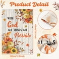 thumbnail image 2 of diyeu Fall Religious Garden Flag - 12 X 18 Inch linen Double Side With God All Things are Possible Garden Flag, Fall Religious Inspirational Flora Farmhouse Yard Outdoor Decoration, 2 of 6