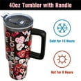 thumbnail image 5 of 40 oz Heart Tumblers with Handle and Straw, Heart 40oz Stainless Steel Vacuum Insulated Travel Coffee Mug Cup Water Bottle, Stuff Accessories Gifts for Women, 5 of 7