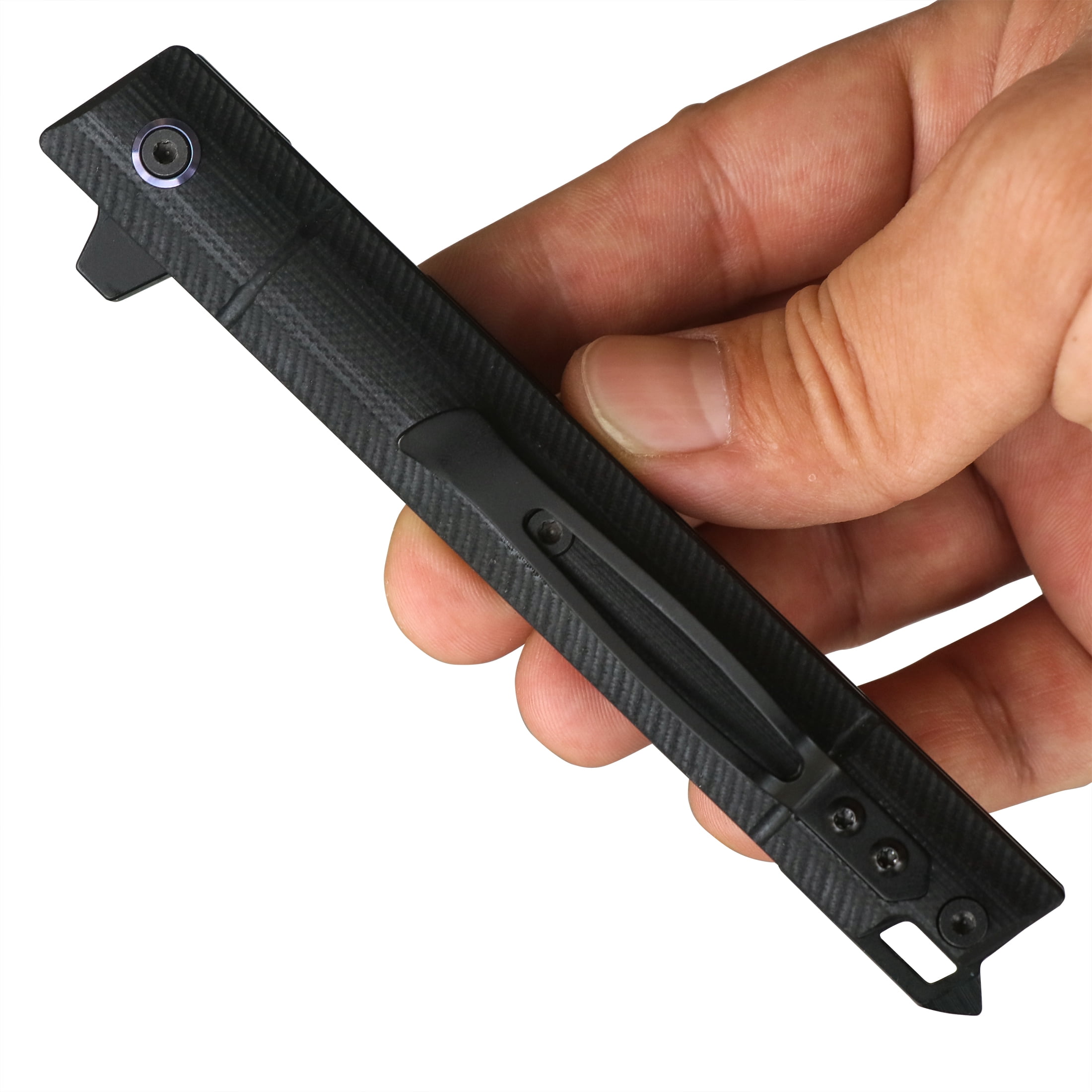 FORESAIL Pocket Folding Knife Black PVD DC53 steel and Black G10 Handle  Outdoor Camping EDC knife