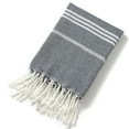 thumbnail image 2 of Turkish Style Beach Towel with Woven Stripes, Polyester Material, Tassel Design, Great Water Absorbency and Oversized Size, 2 of 6
