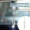 thumbnail image 4 of Accesorios de espejo de vista trasera Joyas colgante Joyas de acero inoxidable Rhinestone Charm Ornamento Decoraciones de automóvil Interior para mujeres Girls Blanco Inevent VI014324-01, 4 of 6
