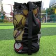 thumbnail image 3 of Bolso de la bola del deporte del bolso de las bolas de la malla del cordón con el bolso neto del gimnasio del paquete de las correas de hombro, 3 of 5