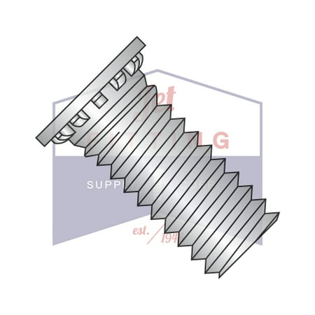 

6-32 x 5/16 Self Clinching Studs | Flush Head | Improved Design with Annular Groove and 12 Ribs | 303 Stainless Steel | Heat Treat Zinc and Bake (Quantity: 10000)