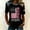 Black, variant on Women's Vintage Celebration 250Th Anniversary Red Wine Casual T-Shirt Patriotic Shirts for Women