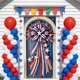 thumbnail image 4 of Cortina patriótica para puerta para el Día de la Independencia: tela decorativa festiva para colgar en el marco de la puerta, de fácil instalación, de nailon y elastano, ideal para la decoraci, 4 of 6