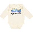 thumbnail image 3 of Inktastic My First Hanukkah with Lit Candles Boys or Girls Long Sleeve Baby Bodysuit, 3 of 5