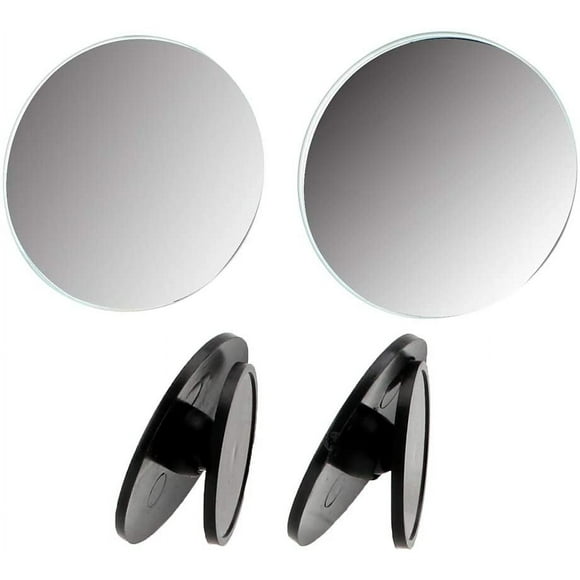2 Pcs Blind Spot Mirrors Car 360°Rotate Round Hd Glass Adjustable Automotive Stick-On for Universal Cars Convex Side View Blindspot Mirror