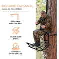 Big Game Captain XC HangOn Treestand, Lightweight Steel Construction