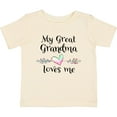 thumbnail image 3 of Inktastic My Great Grandma Loves Me Heart Great Grandchild Boys or Girls Baby T-Shirt, 3 of 5