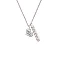 thumbnail image 2 of Delight Jewelry Silvertone Small ''Best Friend'' Heart Silvertone Guardian Angel Bar Charm Necklace, 23", 2 of 4