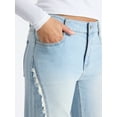 thumbnail image 5 of No Boundaries Baggy Wide Leg Jeans with Seams, 32" Inseam, Women's, 5 of 5