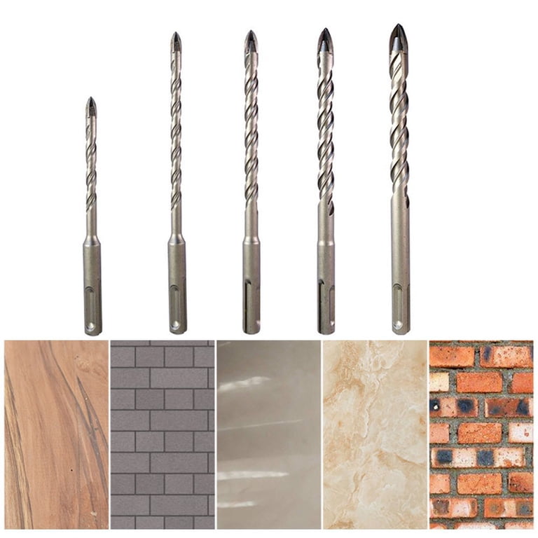 EXFEIN 10-Pack 6mm Carbide Tile Drill Bits – For Ceramic, Porcelain, Marble, Granite & Glass (Hex Shank, Dry Core)