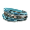 thumbnail image 1 of Pulsera envolvente de moda hecha a mano, pulsera envolvente, decoración única, capas bohemias Azul, 1 of 9