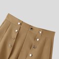 thumbnail image 6 of Mens Pants Under $10 Men's Casual and Fashionable Solid Color Pocket Button High Waist Splicing Versatile Straight Leg Pants, 6 of 8