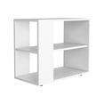 thumbnail image 2 of Modern Living Area Side Table - White Rectangular Open Storage Space With Shelf, 2 of 2