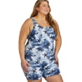 thumbnail image 5 of Sporti Unitard Shibori Ombre One Piece Swimsuit, High Cut, Removable Cup (Women’s), 5 of 10