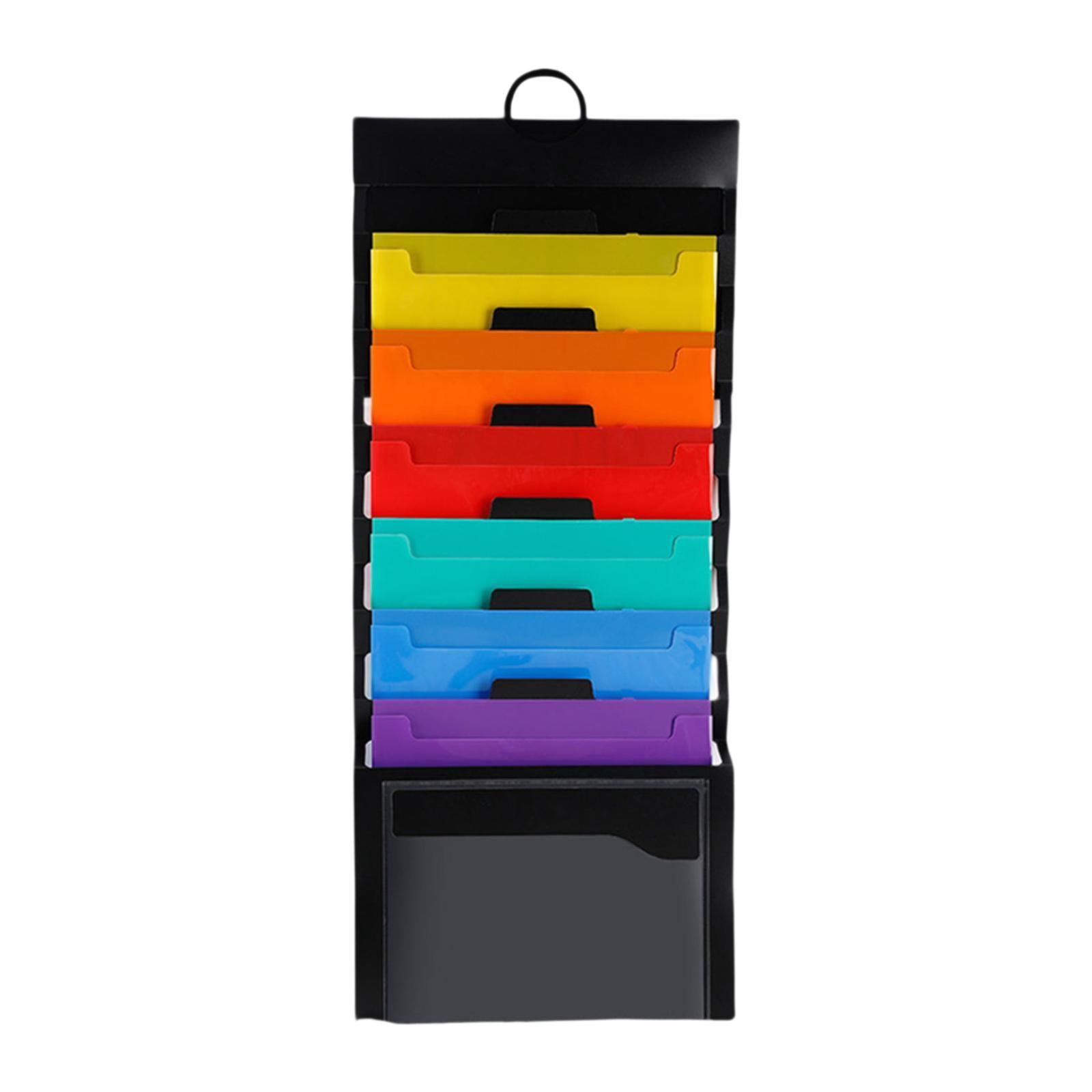 figatia Expanding File Folder Accordion File Organizer 6 Pocket Multifunctional Hanging File Organizer for files Organization Meeting