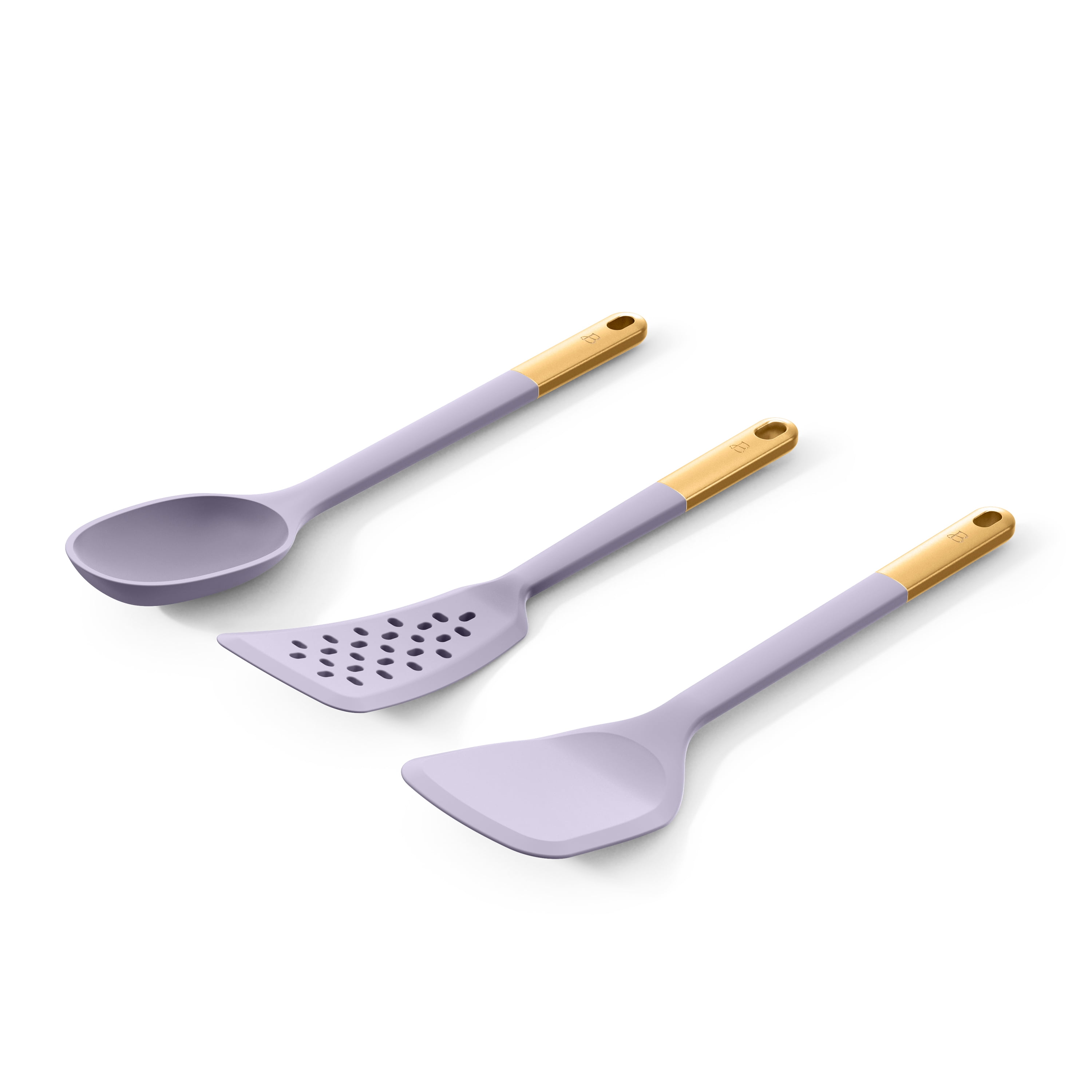 Beautiful 3-Piece Silicone Kitchen Utensil Tool Set, Lavender by Drew Barrymore