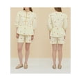 thumbnail image 3 of nvzhuang Women Pajama Set, Bow Short Sleeve Tie-up T-shirt with Shorts Sleepwear Loungewear, 3 of 9