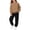 Coffee, variant on Toddler Outfits for Girls 2 Piece Solid Print Long Sleeve Crew Neck Sweatshirt And Trousers Casual Wear Baby Girls' Clothing Sets 2 Years-3 Years