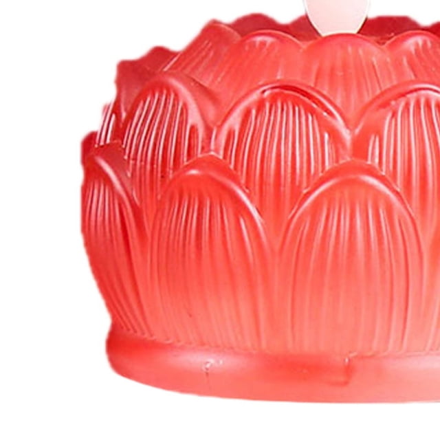 Lámpara LED de loto colorida Bling Bling lámpara de Buda doméstica estable y segura color rojo
