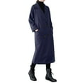 thumbnail image 4 of HTNBO Womens Oversized Long Trench Coat Double Breasted Notch Lapel Wool Blend Coats Windproof Jackets Overcoat with Belt, 4 of 7