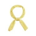 thumbnail image 1 of INSPIRAR CHIC Mujeres Bufandas Largas Plisadas, Banda de Cabello de Color Sólido con Gradiente de Contraste, Bufandas de Cuello Amarillo Claro 49.2"x4.3"(LxW), 1 of 5