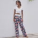thumbnail image 1 of Pantalones casuales de mujer de Europa y Estados Unidos, pantalones holgados con cordones y estampados a la moda, 1 of 6
