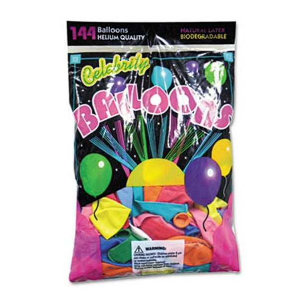 Tablemate 1200 Ballons en Latex de Qualité Hélium&44; 12 Couleurs Assorties&44; 144-Pack