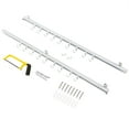 thumbnail image 6 of 3ft-6ft Scalable Curtain Track Kit w/Hooks Ceiling Mount Curtain Track White Hom, 6 of 16